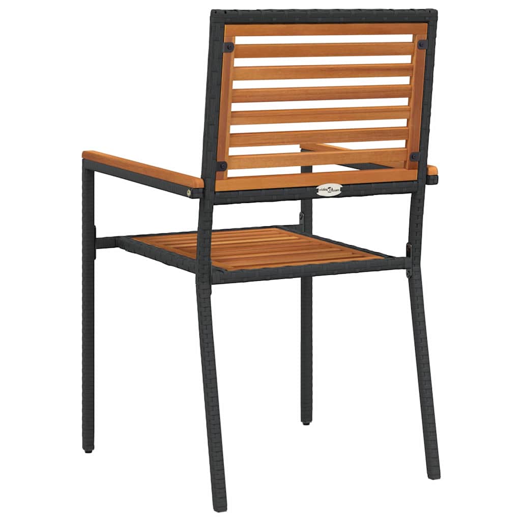 Garten Stapelstühle 2 pcs Braun, Schwarz
